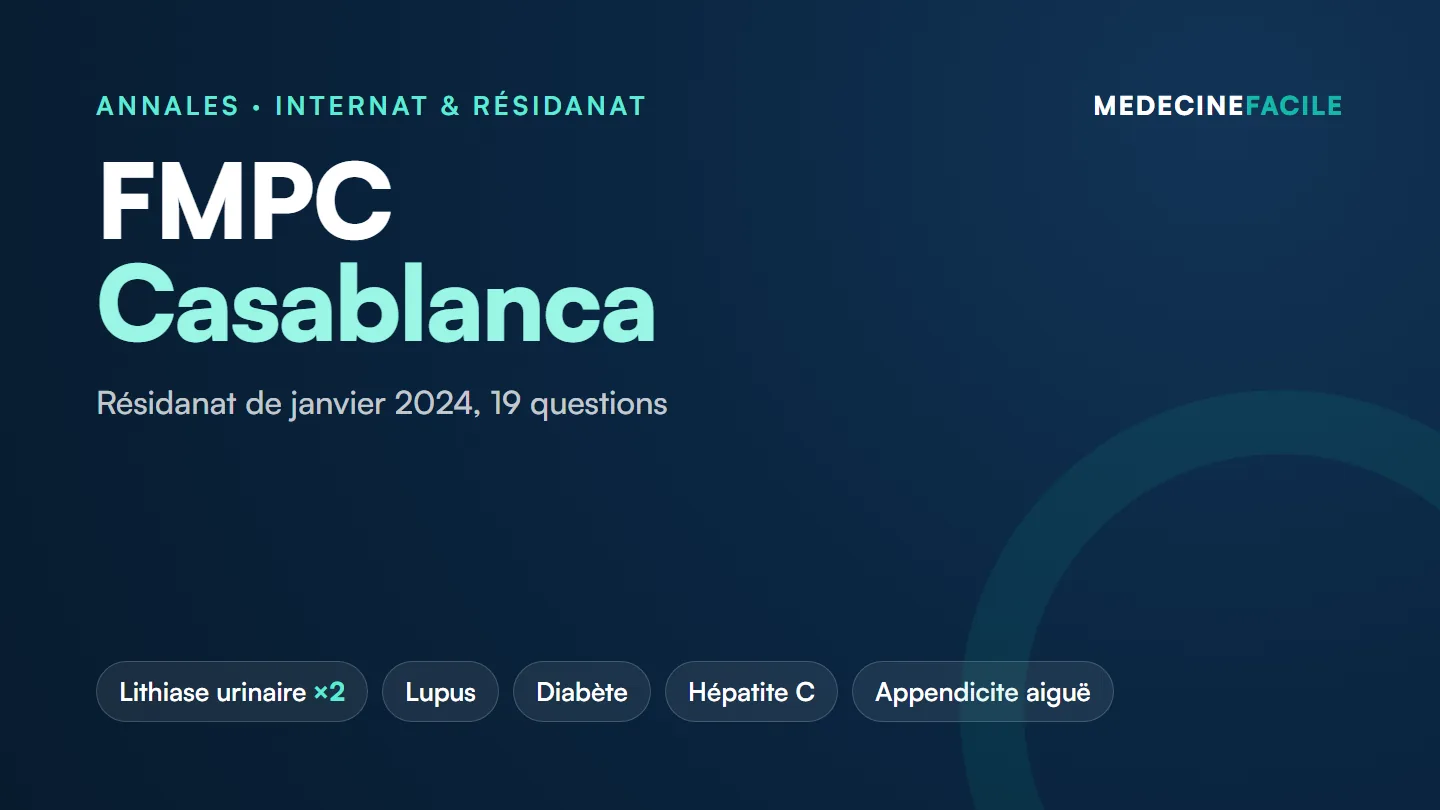 Annales des concours d’internat et de résidanat — FMPC Casablanca